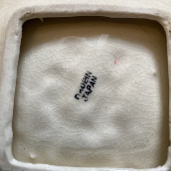 Porcelain Ashtray Two Children Playing In A field Davein Japan Vintage Trinket - Picture 8 of 8